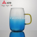 Ato bleu cristal en verre pichet d'eau bouilloire